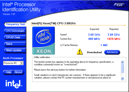 Intel Processor Identification Utility 6.9.27.1026 Multilingual