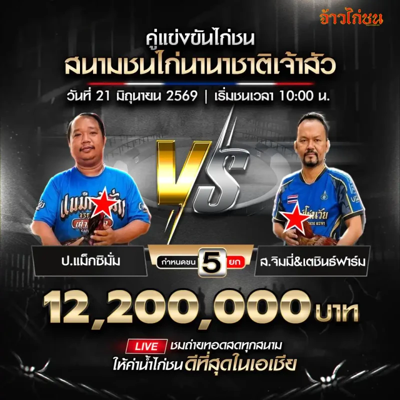 ป.แม็กซิมั่ม vs ส.จิมมี่&เตชินธ์ฟาร์ม สนามนานาชาติเจ้าสัว 21 มิถุนายน