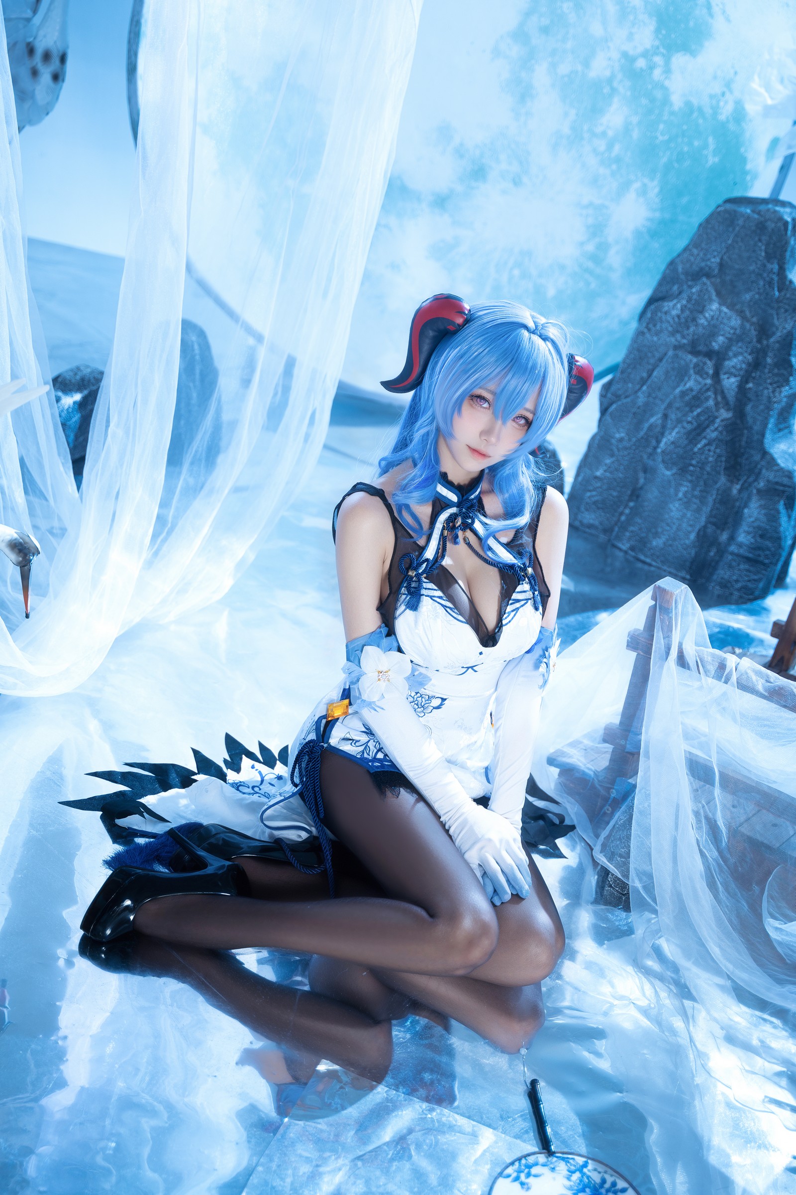 Seya-狮砸 – 原神 甘雨青花瓷 Cosplay 高清写真（12P-139MB）插图5