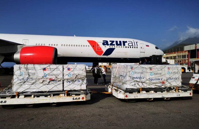 Venezuela recibió 500 mil nuevas dosis de la vacuna Sputnik V Venezuela recibió 500 mil nuevas dosis de la vacuna Sputnik V