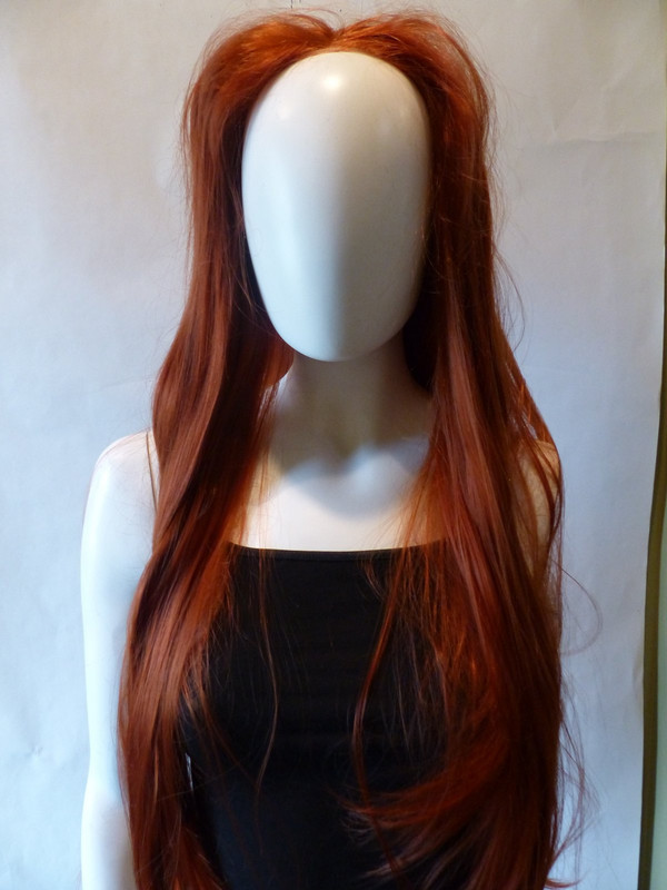 UNIWIGS SL1127 32" STRAIGHT SYNTHETIC WIG W/ HAIR CLIPS & WIG CAP COLOR COPPER