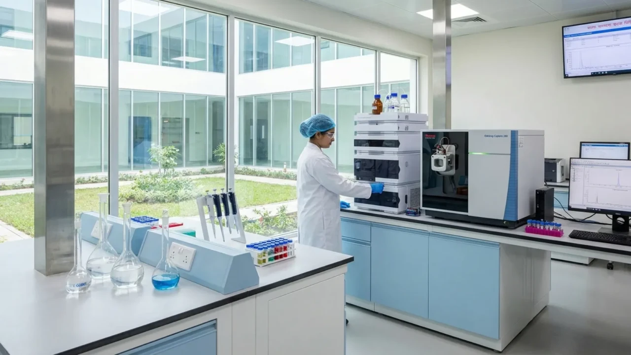 WHO-GMP certified oncology pharmaceutical manufacturing facility in Bangladesh Beacon Pharmaceuticals Ltd. production unit for generic cancer medicine wholesale supply