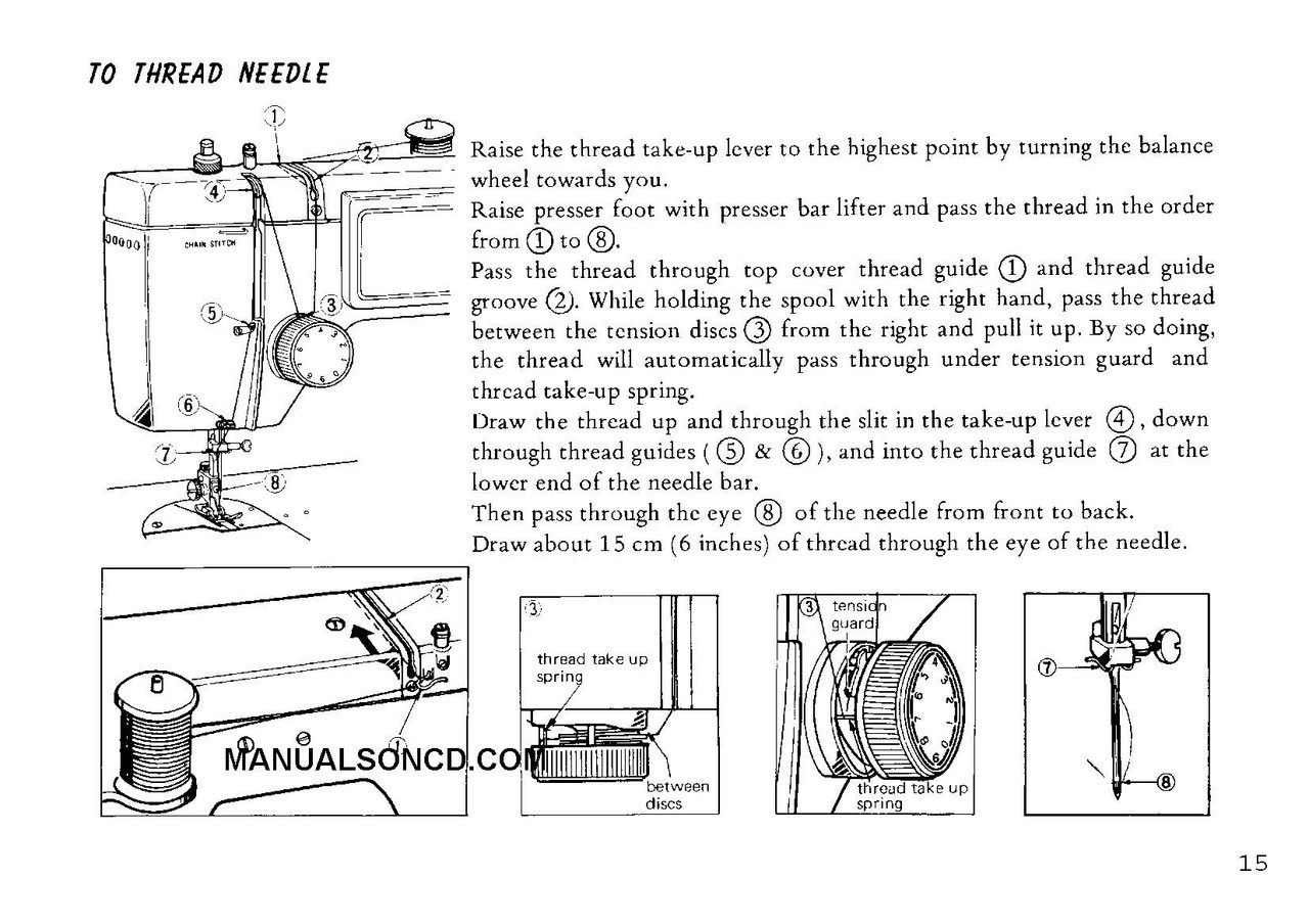 How To Thread A New Home Janome 682 Sewing Machine