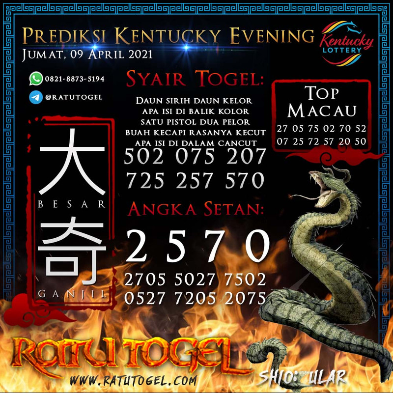 PREDIKSI NAGASAON KENTUCKY EVENING
