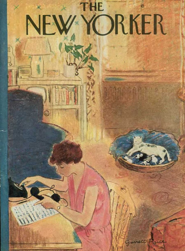 30-The-New-Yorker-Nov-10-1951-Mother-cat-and-kittens-cover-by-Garrett-Price