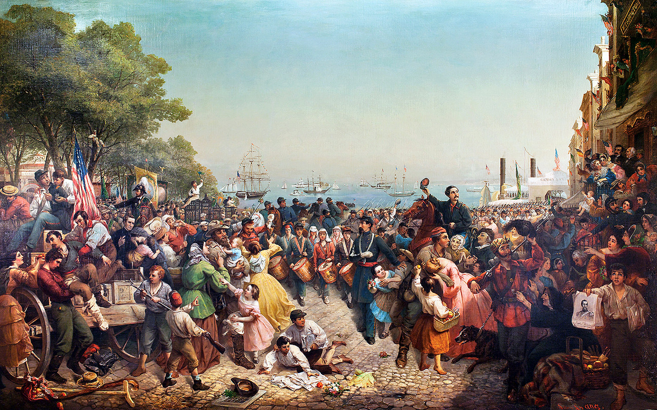 Civil americana,retorno del 69º regimiento (irlandes) N.Y.S.M. al finalizar la contienda,Louis Lang 