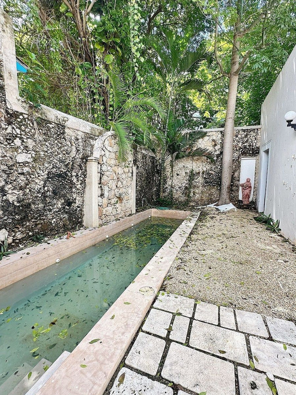 Long private pool at Villa Sofía, Mérida Historic Center