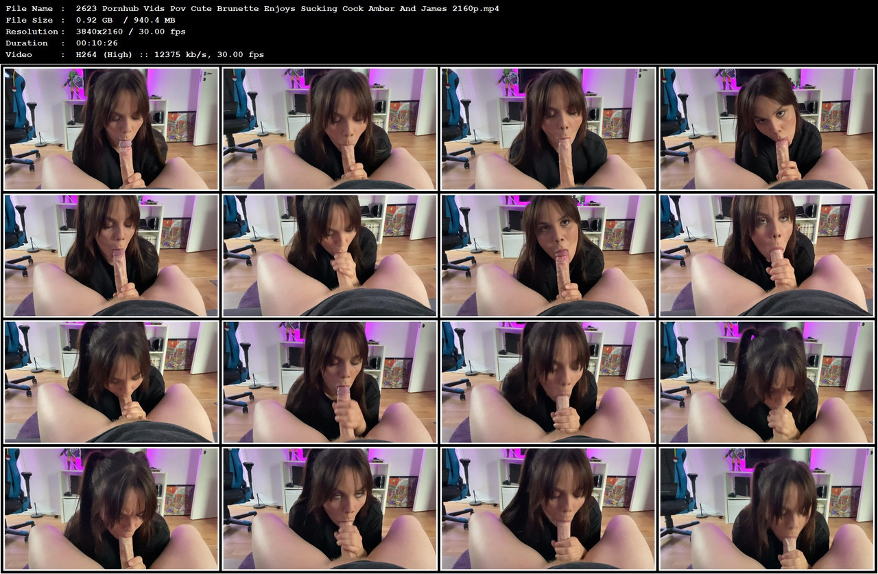 2623 Pornhub Vids Pov Cute Brunette Enjoys Sucking Cock Amber And James 2160p mp4