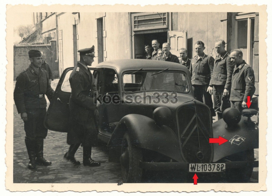 Foto französischer Citroen 7CV PKW Beute Kfz Luf