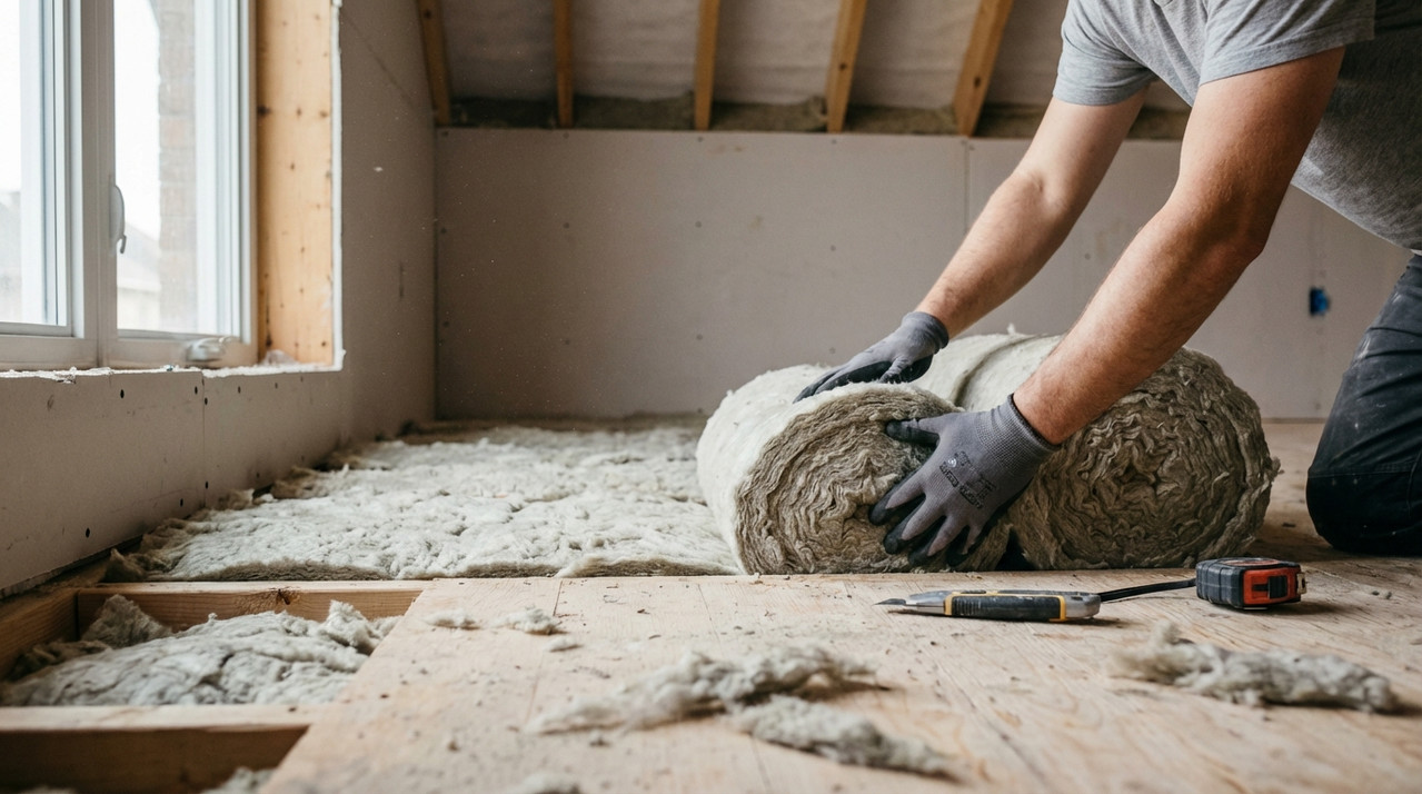 Монтаж минеральной ваты для утепления пола в доме