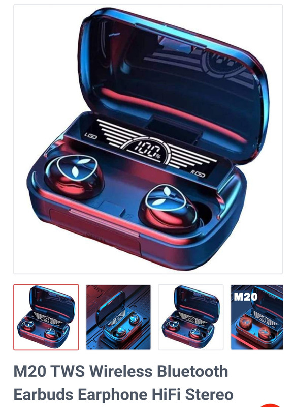 M20 TWS Wireless Bluetooth Earbuds Earphone HiFi Stereo