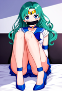 1girl_ sailor neptune, {sailor neptune_ official costume, high heel shoes, white s-2750200766