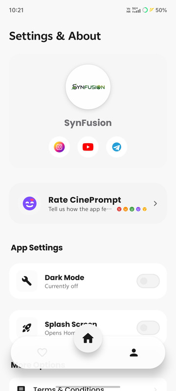 CinePrompt Profile screenshot slot