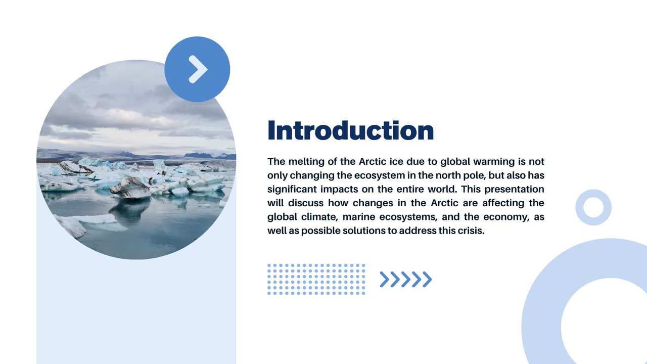 Blue and White Simple The Future Of The Arctic Presentation