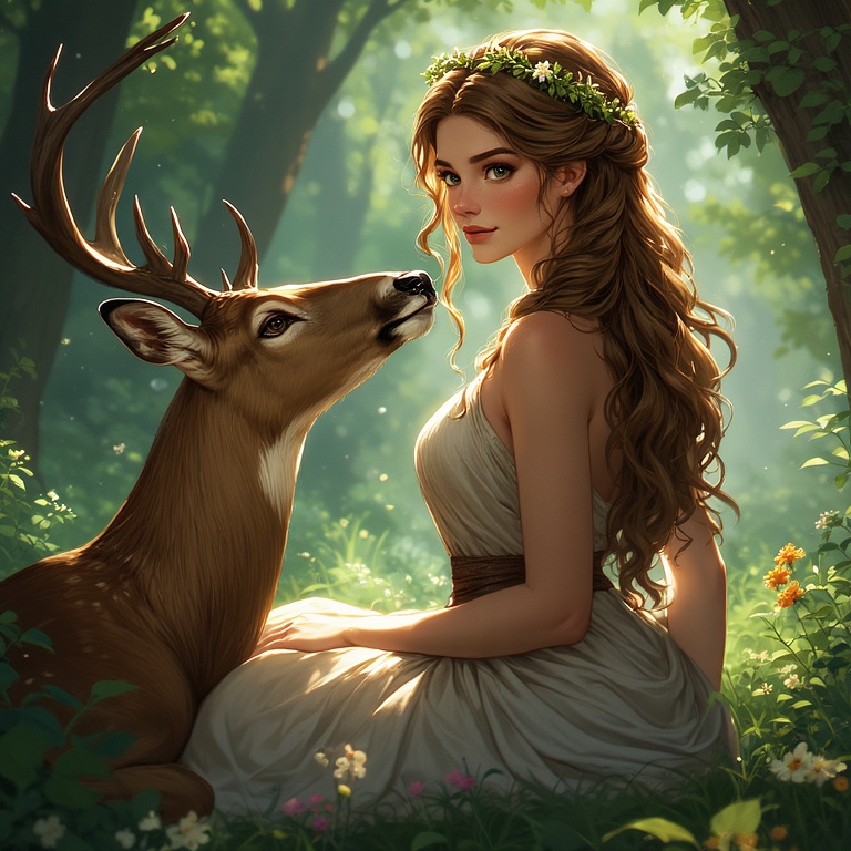 Diana-with-a-Stag-concept-art-2
