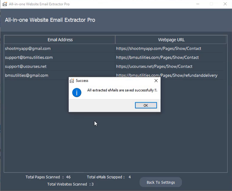 EmaiLer : extract emails from any website - 4