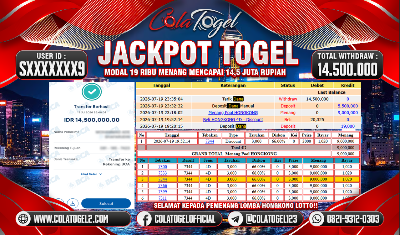 JACKPOT HONGKONG LOTTO!!