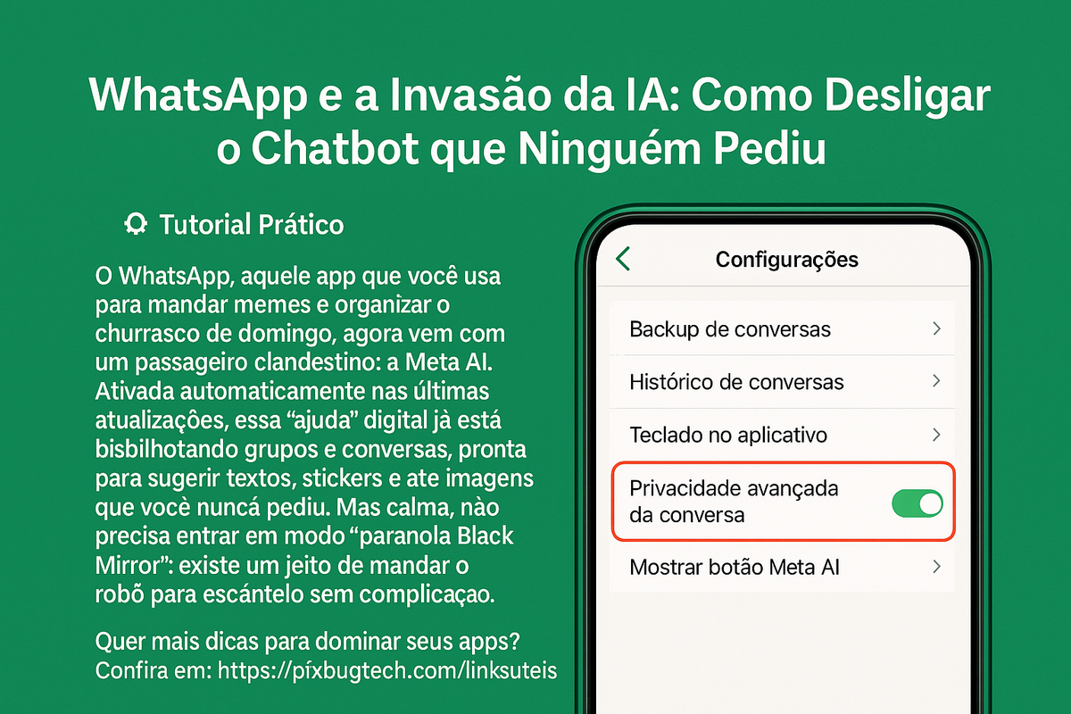 WhatsApp e a Invasão da IA: Como Desligar o Chatbot que Ninguém Pediu