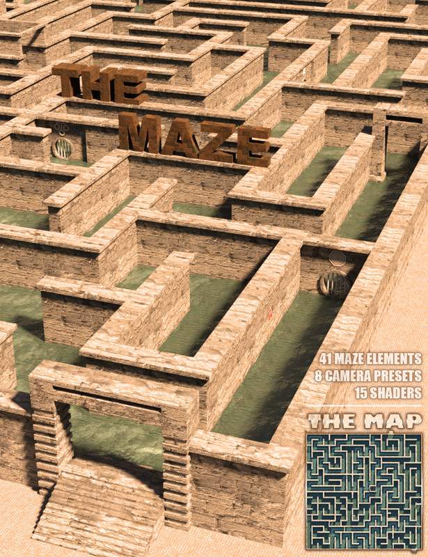 the maze huge labyrinth for daz studio 00 main daz3d