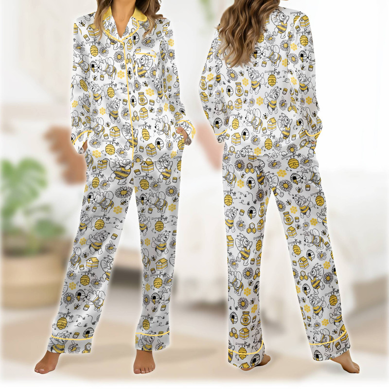 251124302 Pijama Satin Custom Pocket pooh baby bee M8