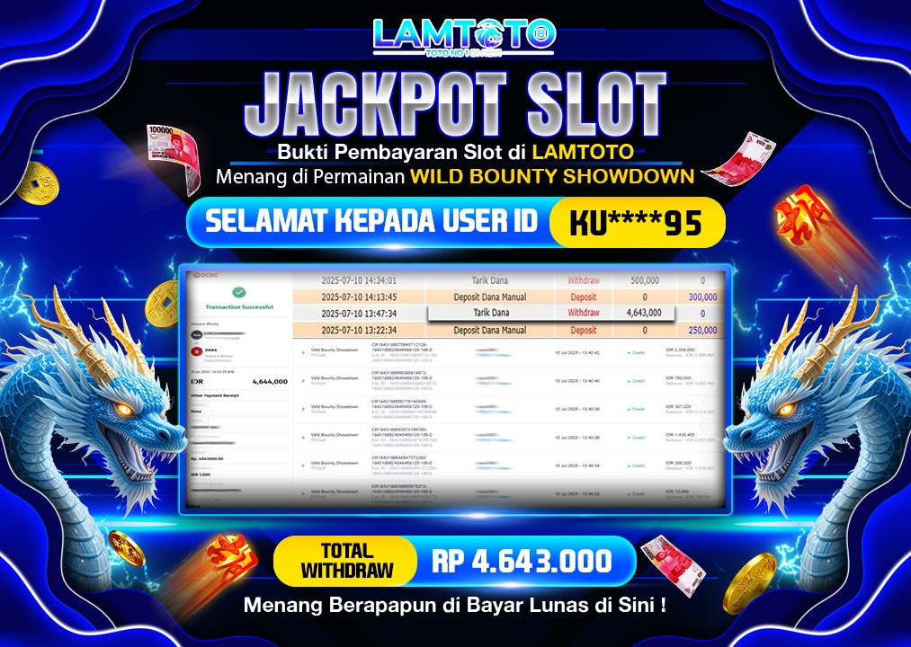 BUKTI JACKPOT LUNAS LAMTOTO