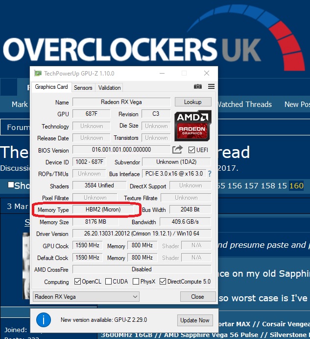 The RX Vega 56 Owners Thread | Page 161 | Overclockers UK Forums