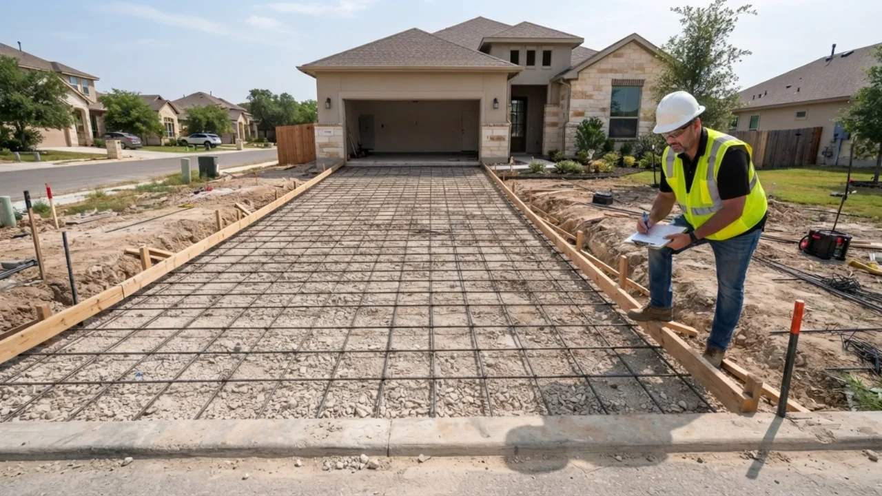 San Antonio concrete driveway permitting and scheduling process