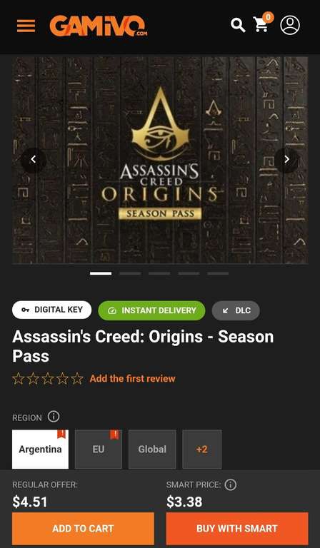 Gamivo: Assassin's Creed Origins Season Pass Xbox 
