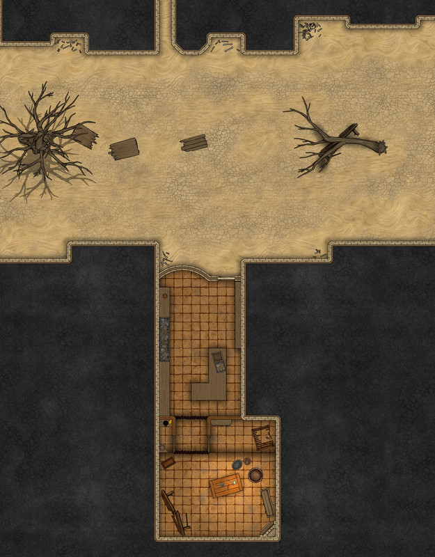 Ghoul Market 25x32 No Grid Lights