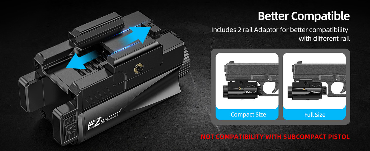 EZSHOOT pistol light laser combo mounted side profile