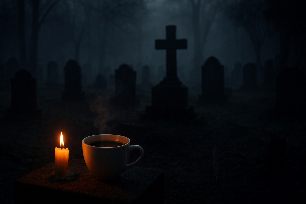 Ngopi di Kuburan Viral di Medsos