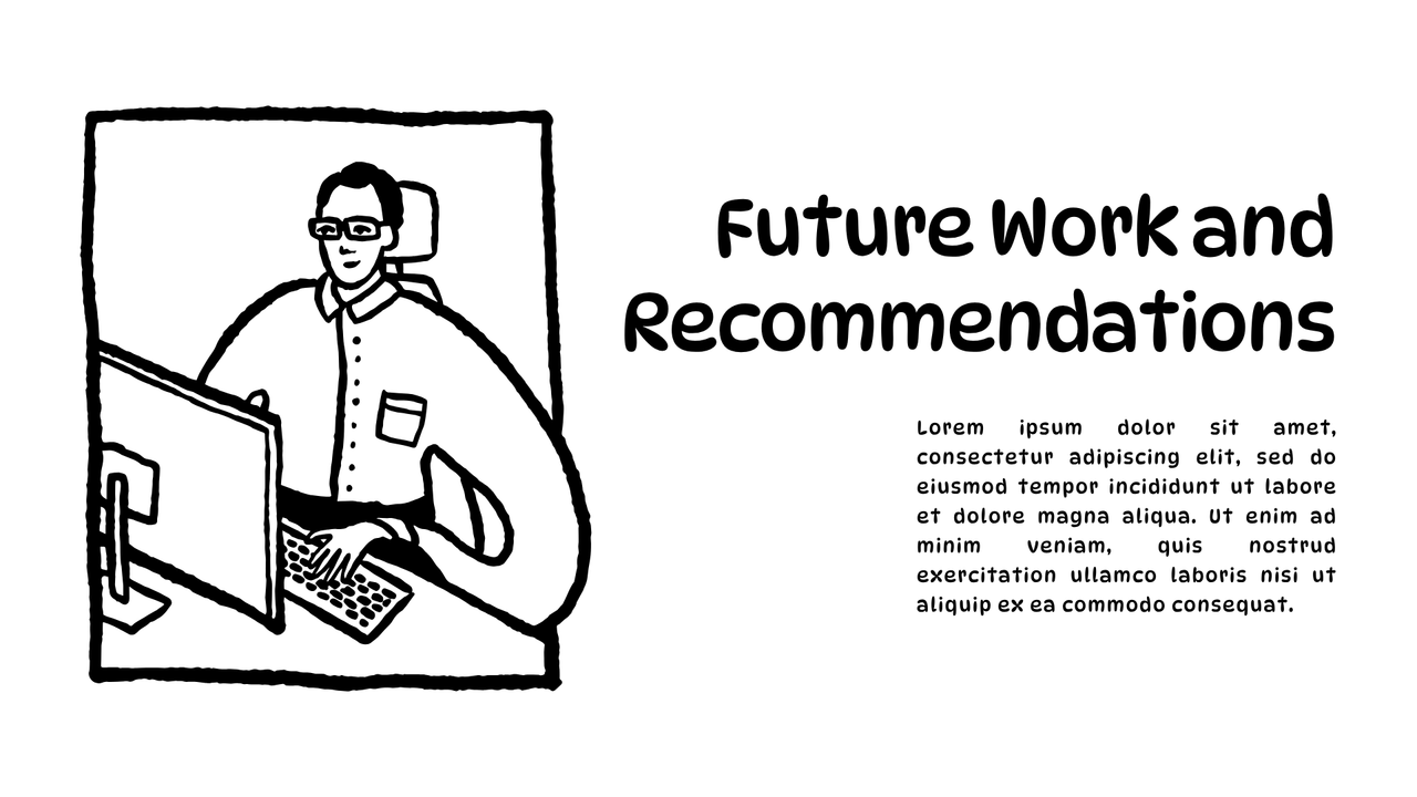 Black and White Playful Illustrative Fun Simple Project Presentation