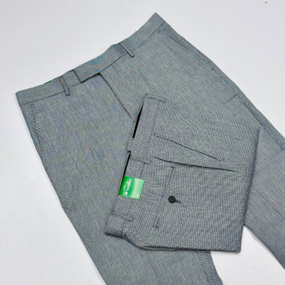 Benetton Formal Pant Combo- Navy & Ash