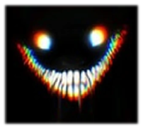 An up-close image of a Smiler's face.