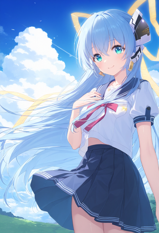 1girl, {{{school uniform}}}, {{{straight hair}}}, Hoshino Yumemi (planetarian),  s-3017231057