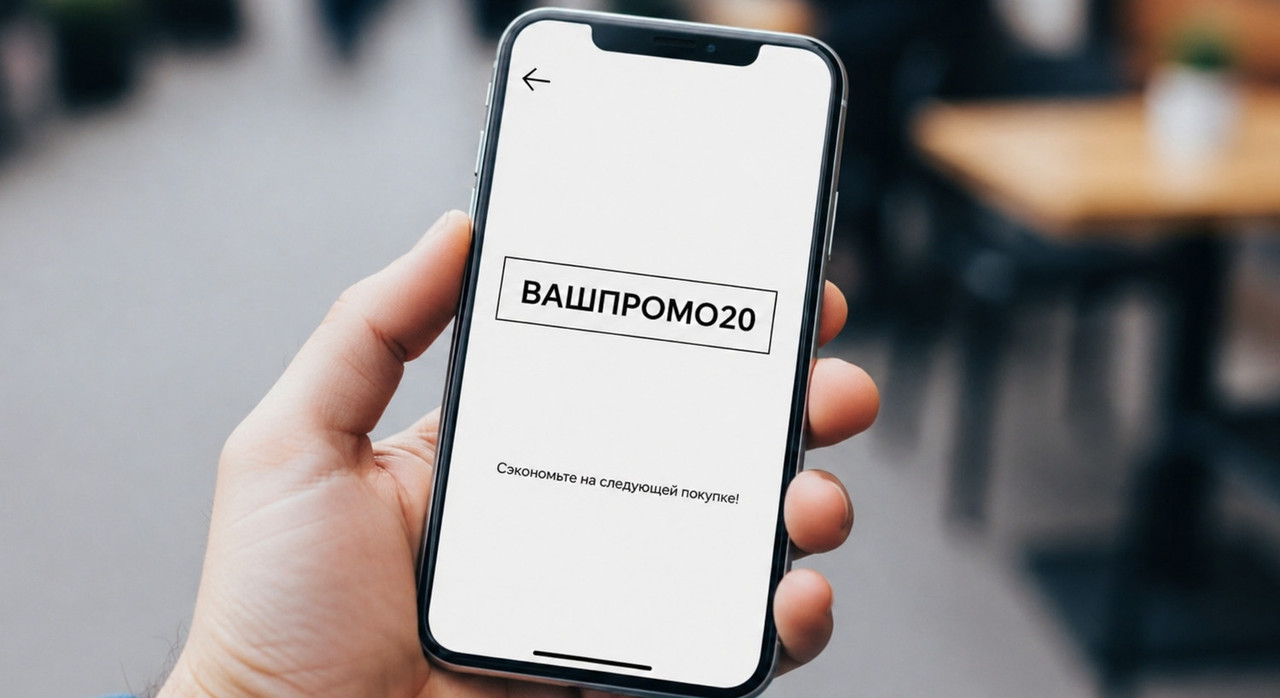 Промокод на телефоне
