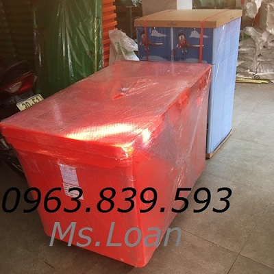 Thùng ướp hải sản 300lit, thùng đá thái lan 300L giữ nhiệt, thùng đựng đá./ 0963.839.593 Ms.Loan Thung-dung-nuoc-da-thung-da-cong-nghiep-300-L-thung-giu-lanh-uop-hai-san
