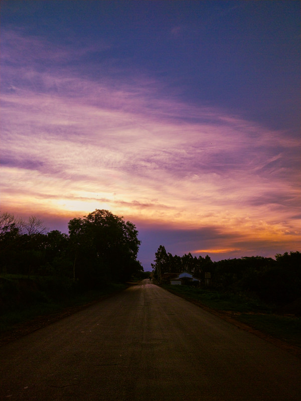 sob pôr do sol