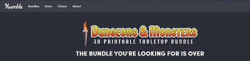 Humble Bundle - Collection 3D Printable Miniatures