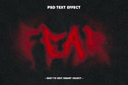 Fear Distortion Retro Text Effect - B8VRB3A