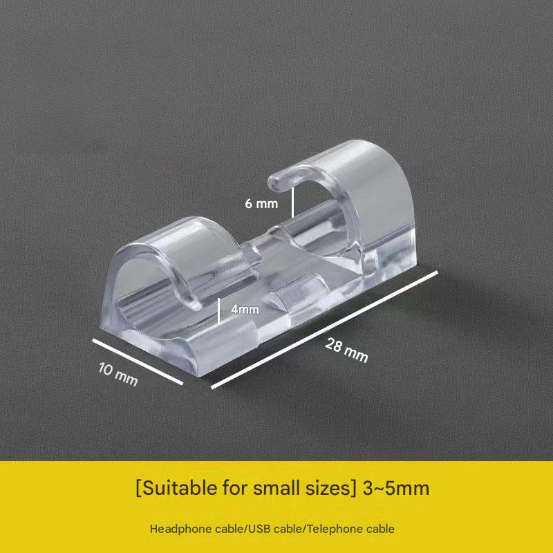 100 Pack Self-Adhesive Cable Clips Non-Marking Cord Management Holder for Desk and Car, Drill-Free Wire Fixer Solution for Local Workspaces(Small size)