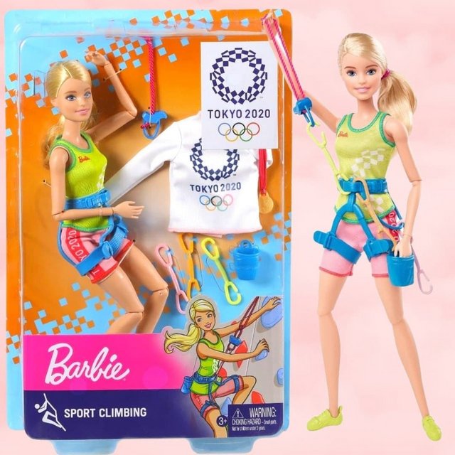 Barbie Profissões Esportista Olímpico Alpinista Gjl73/gjl75 Mattel