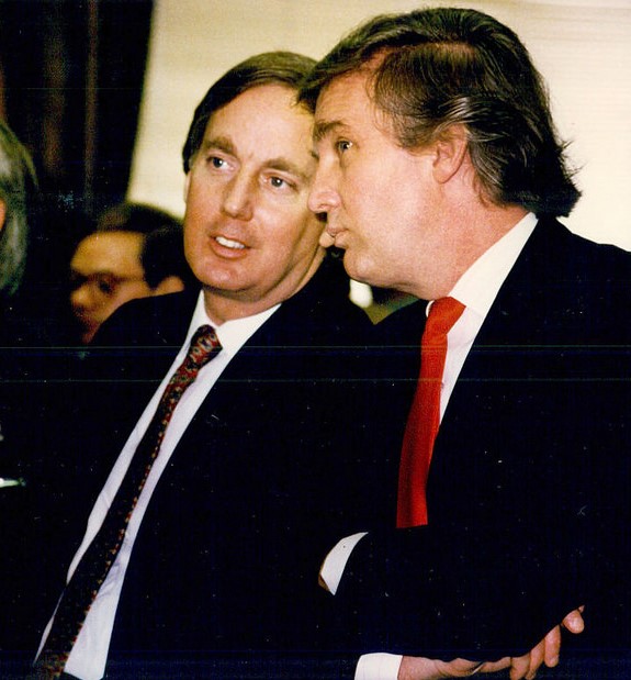 Robert Trump with brother Donald Trump in a hearing during 1990