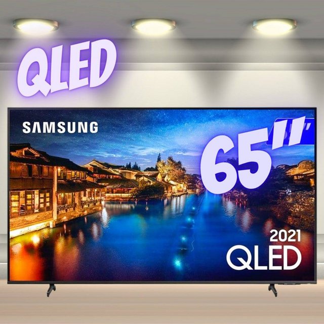 Smart TV 65″ Samsung Qled 4k 65Q60A Modo Game Som Em Movimento Virtual Tela Sem Limites Design Slim