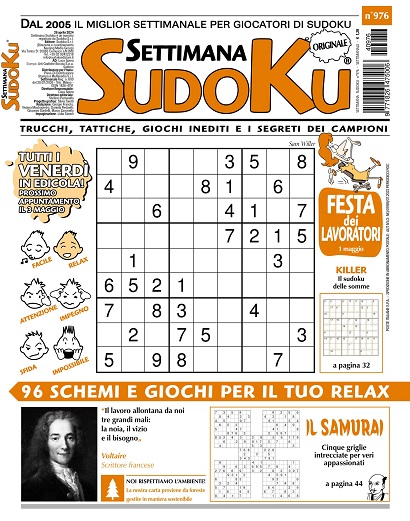 2024 - Settimana Sudoku N. 976 (26 Aprile 2024) ITA Settimana-Sudoku-N-976-26-Aprile-2024