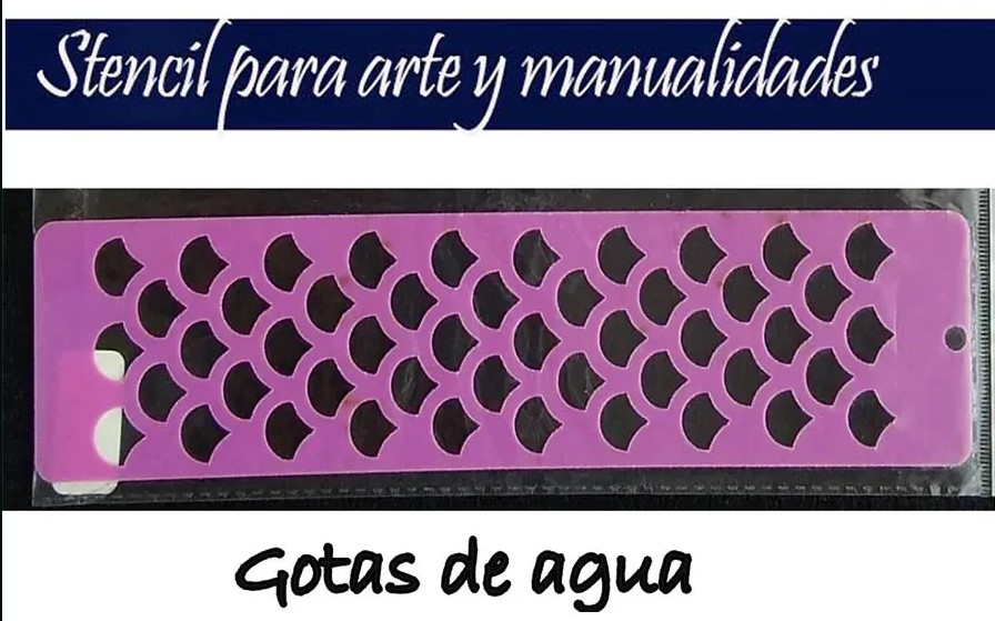 Arabesco gotas de agua Abanicos Stencil plantilla para screen