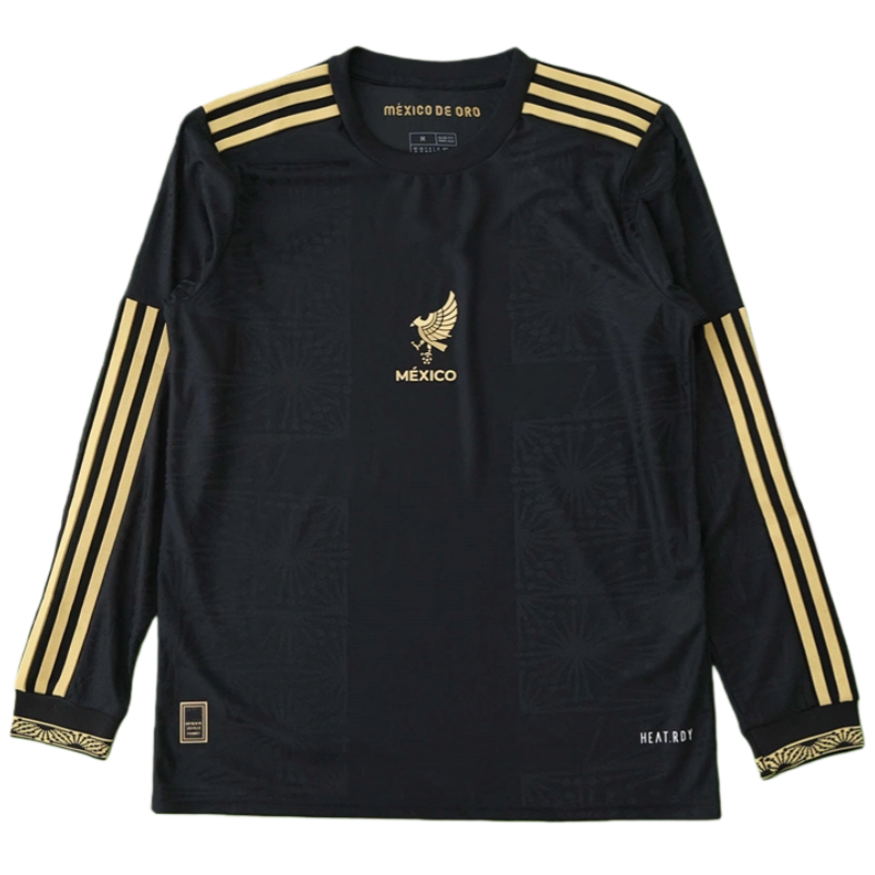 Jersey 2526 Season México Black Gold Cup Manga Larga Versión Player