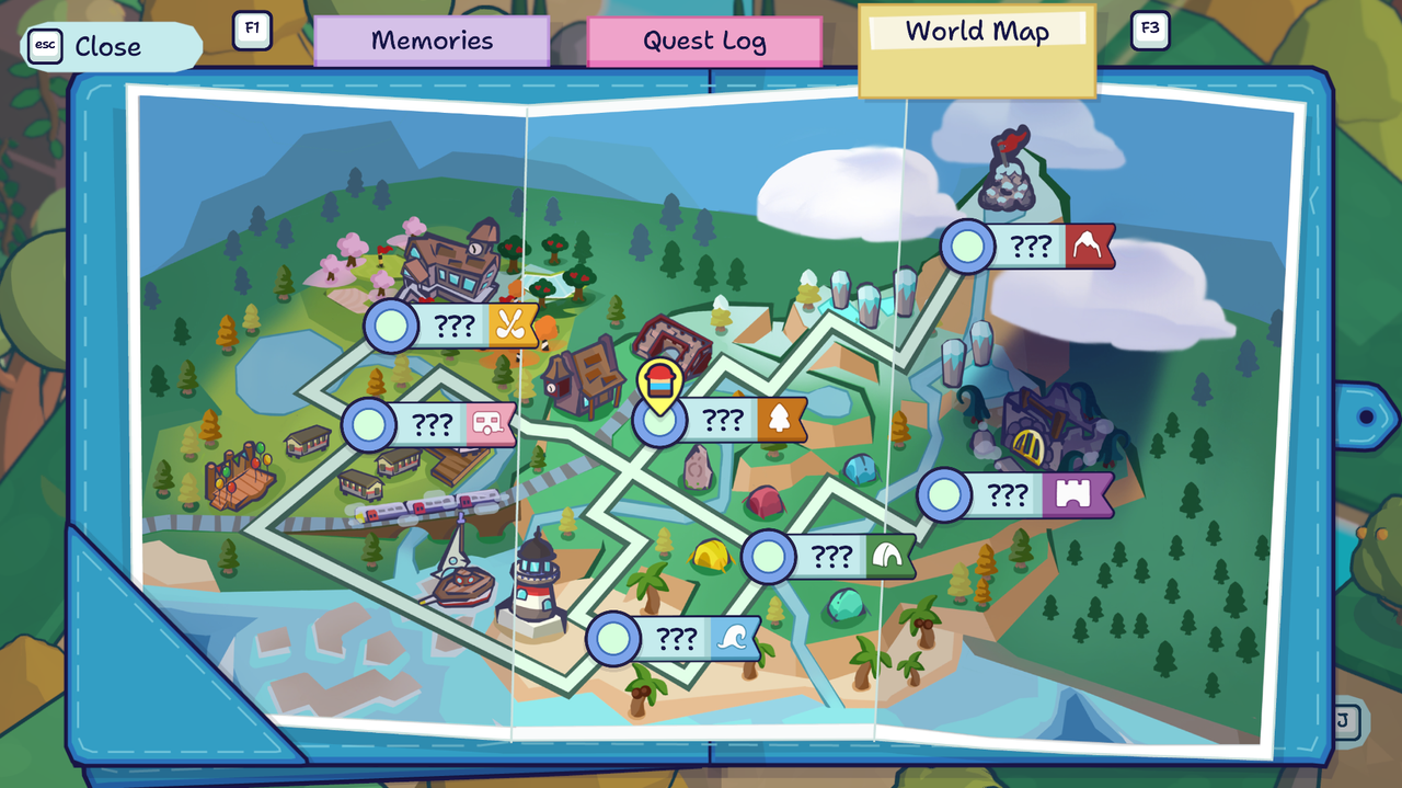 Screenshot of the map screen