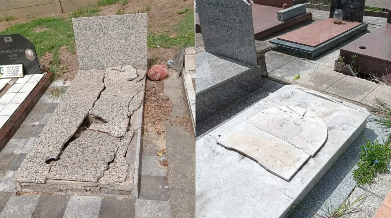 Vandalizan 100 tumbas en Argentina, entre ellas la del expresidente Carlos Menem