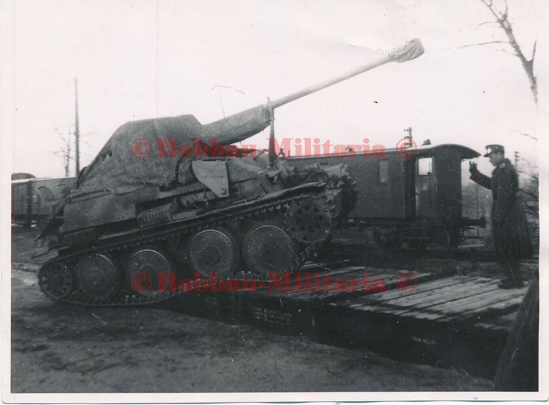 V93 Frankreich Bahnhof Coutras 1944 Panzerjäger Marder III 7,62 cm PaK 36 SdKfz